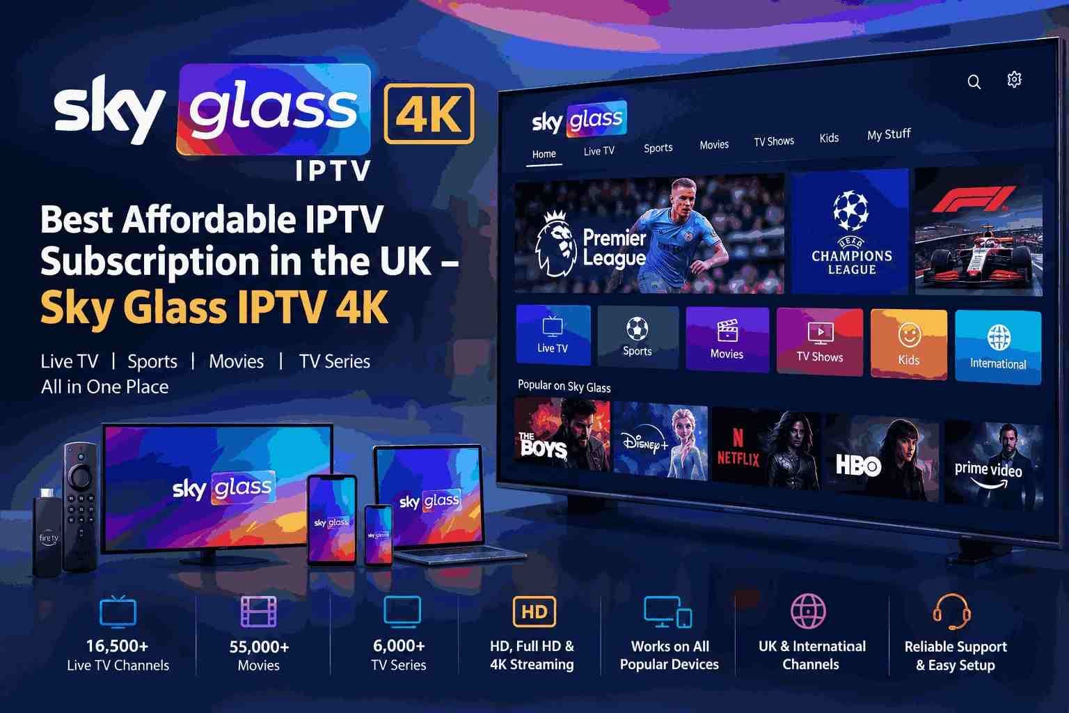 Best Affordable IPTV Subscription in the UK – Sky Glass IPTV 4K