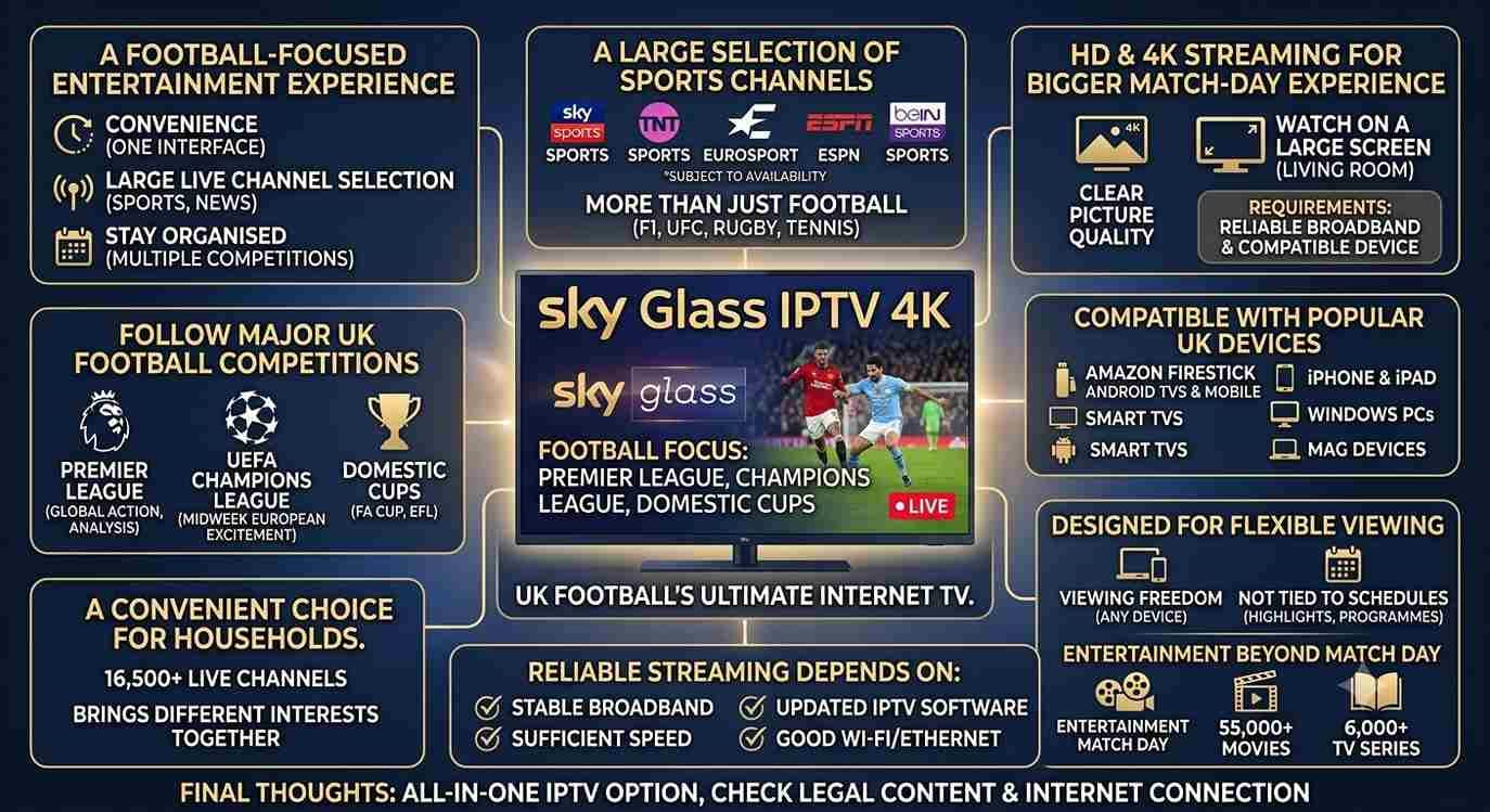 Why UK Football Fans Choose Sky Glass IPTV 4K