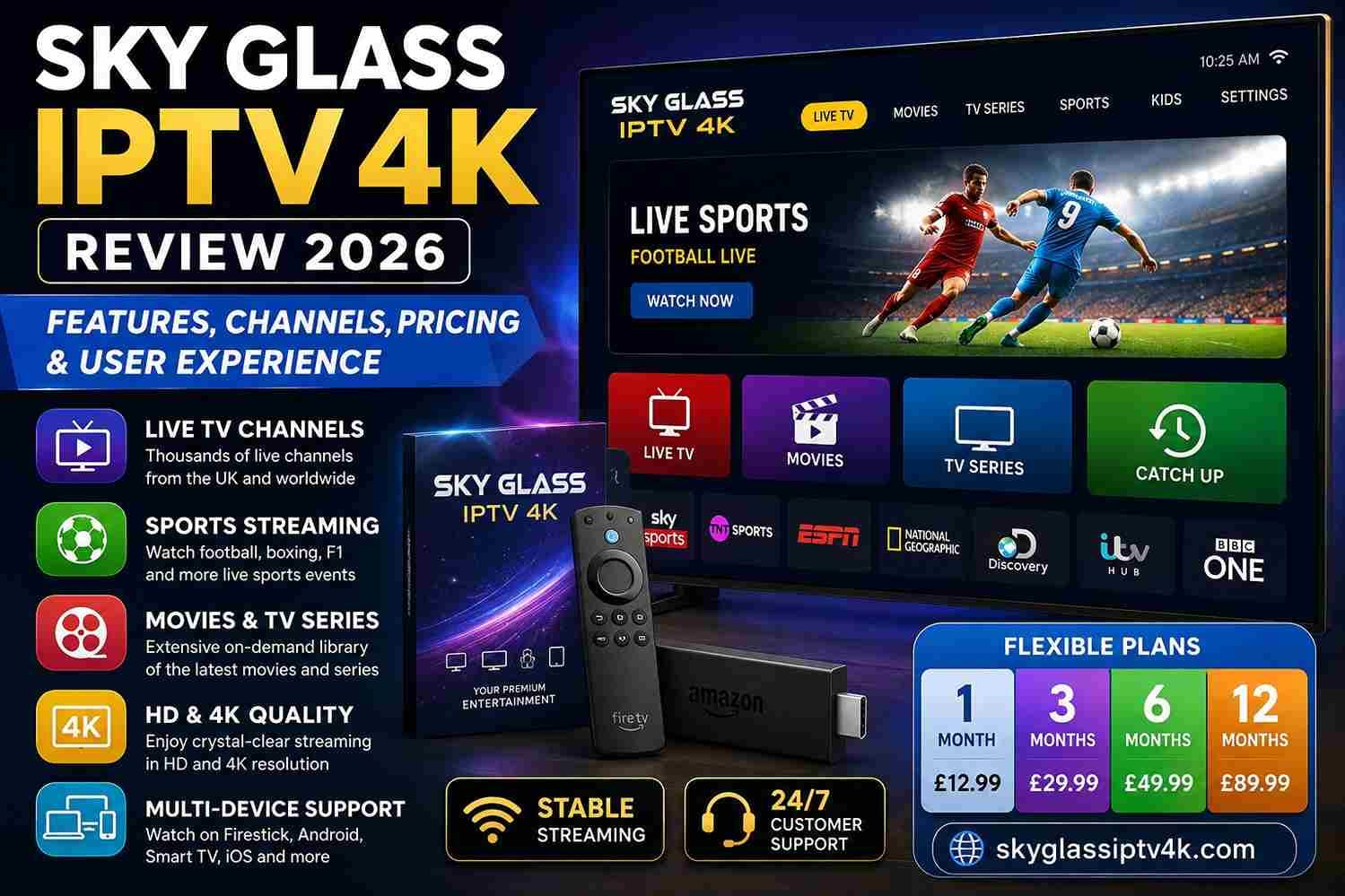 Sky Glass IPTV 4K Review 2026: Features, Channels, Pricing and User Experience