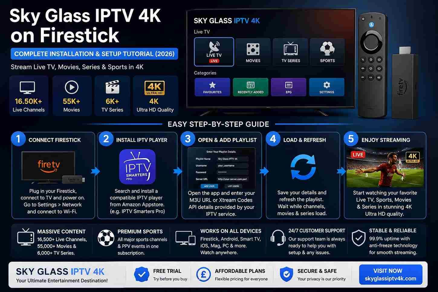 Sky Glass IPTV 4K on Firestick: Complete Installation and Setup Tutorial (2026)