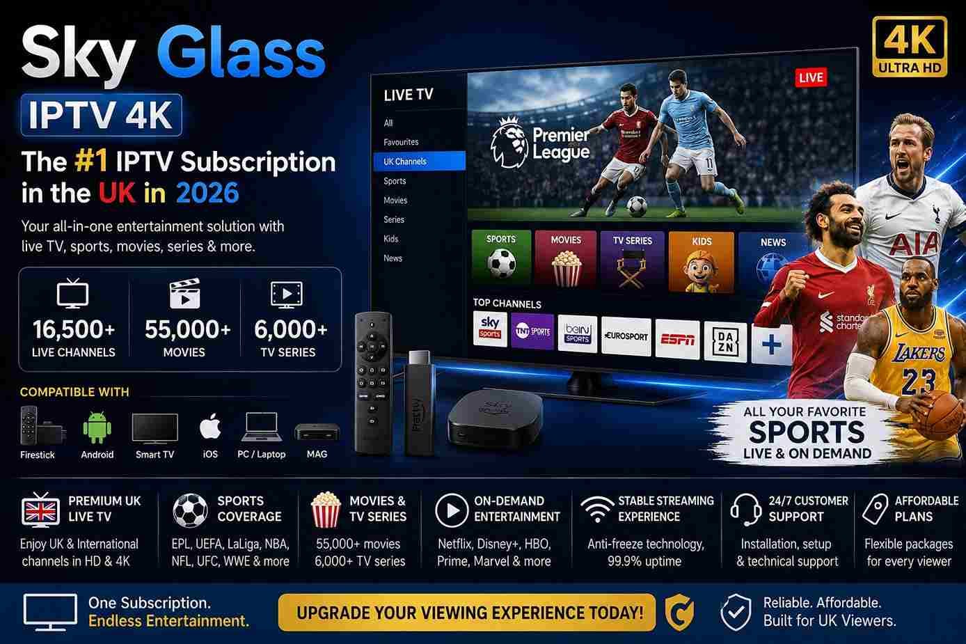 Sky Glass IPTV 4K: Why It’s the #1 IPTV Subscription in the UK in 2026